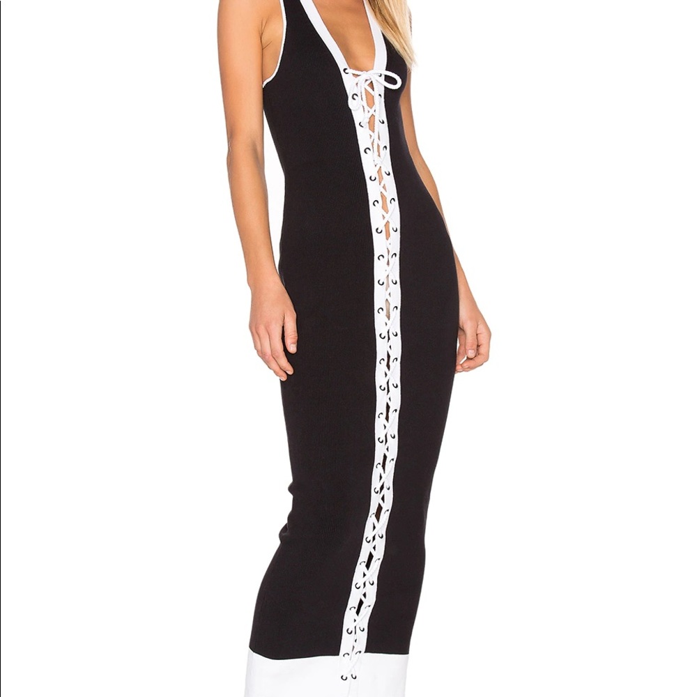 Black & white long dress